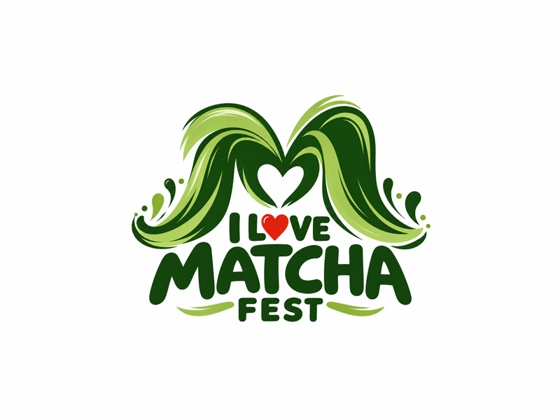 I Love Matcha Fest logo design by Kanenas