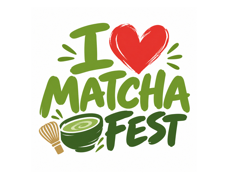 I Love Matcha Fest logo design by MarkindDesign