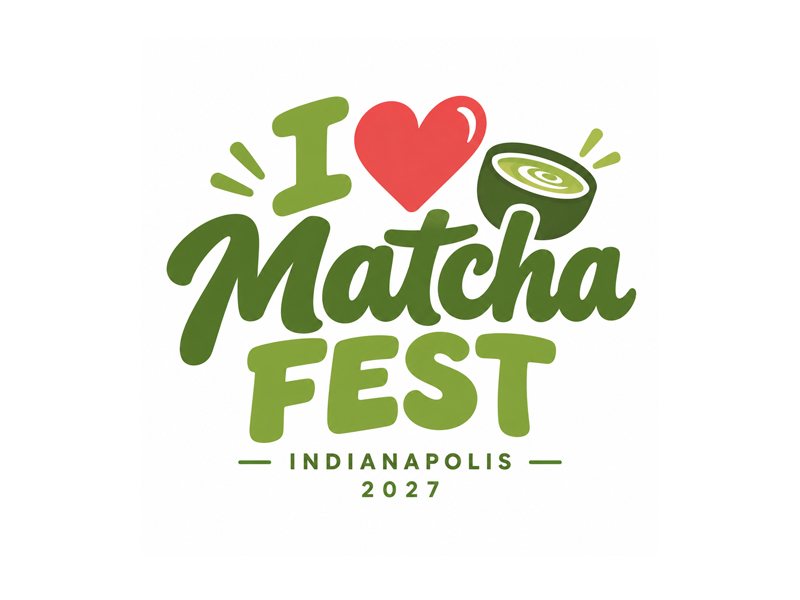 I Love Matcha Fest logo design by MarkindDesign