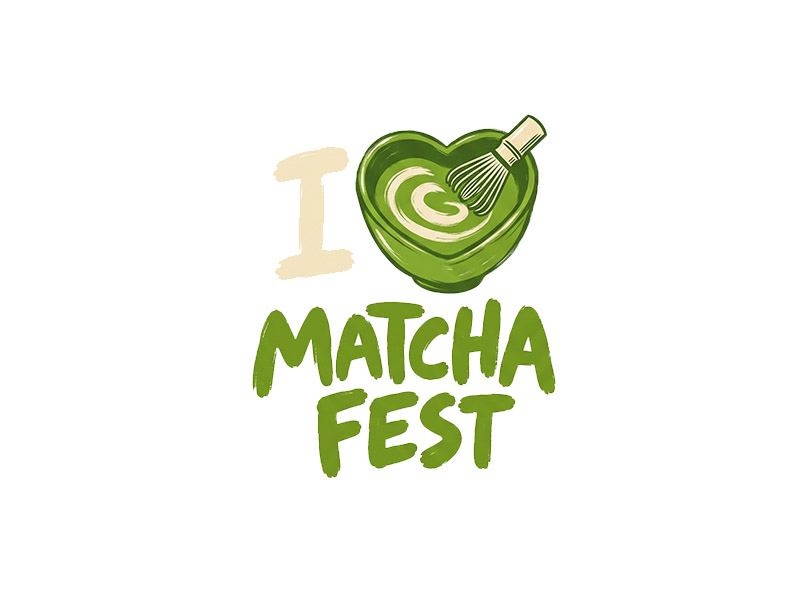 I Love Matcha Fest logo design by IamSoya