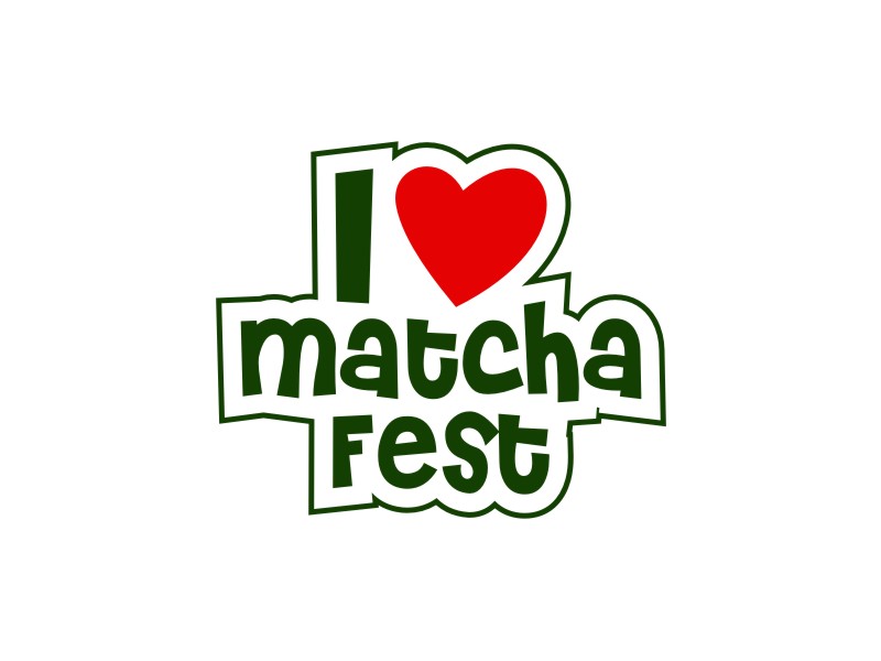 I Love Matcha Fest logo design by Artomoro