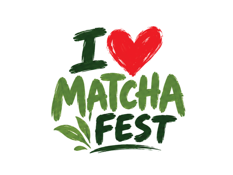 I Love Matcha Fest logo design by Boomstudioz