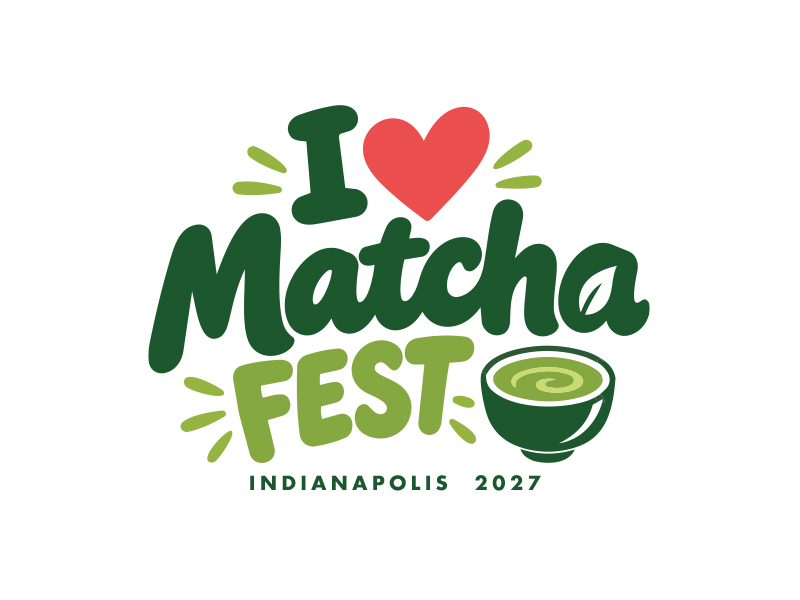I Love Matcha Fest logo design by MarkindDesign