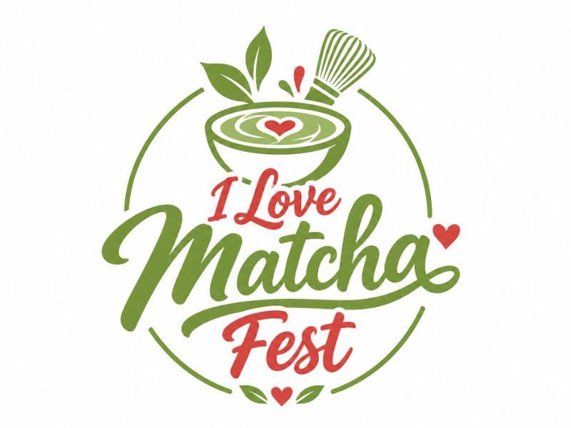 I Love Matcha Fest logo design by Humhum
