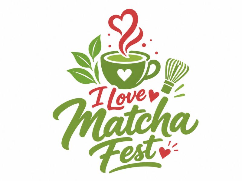 I Love Matcha Fest logo design by Humhum