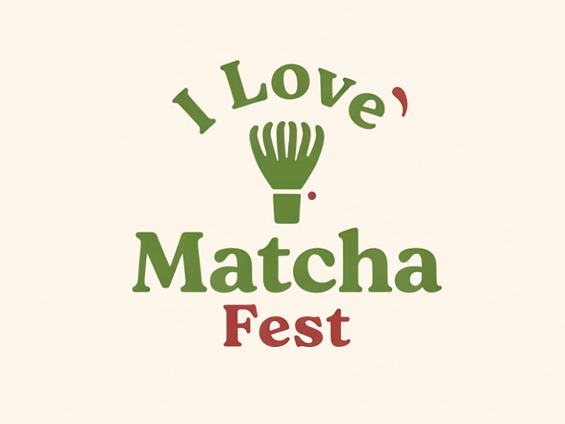 I Love Matcha Fest logo design by Hadisk