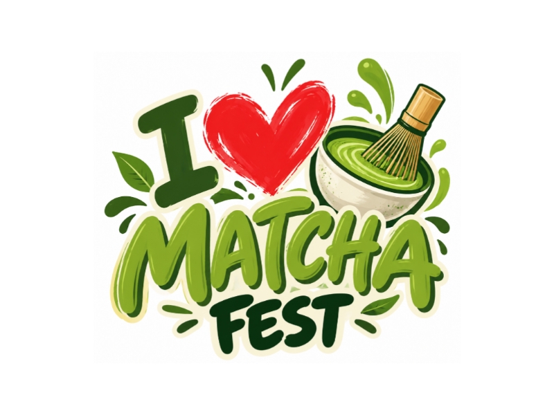 I Love Matcha Fest logo design by Queen D