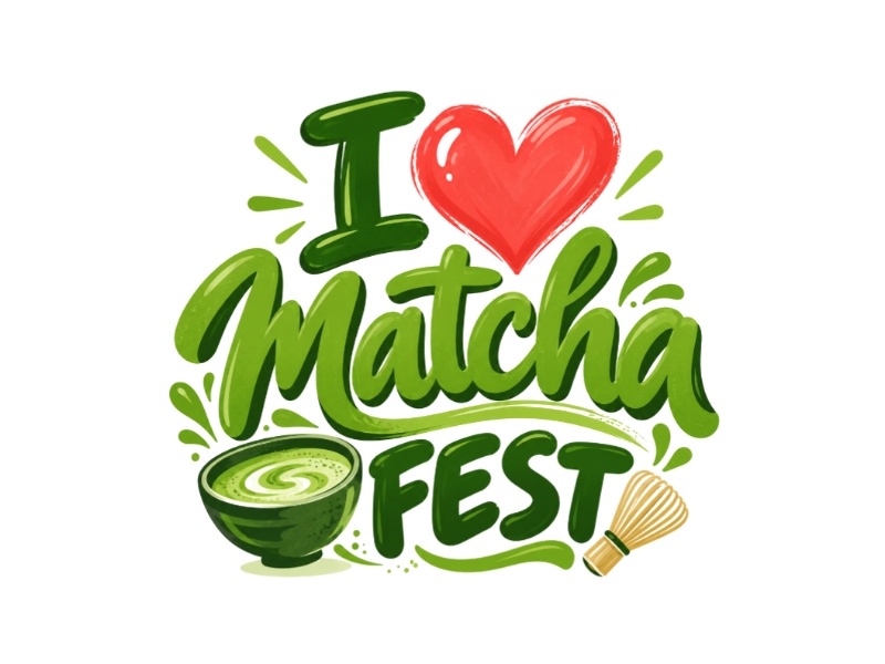 I Love Matcha Fest logo design by Queen D