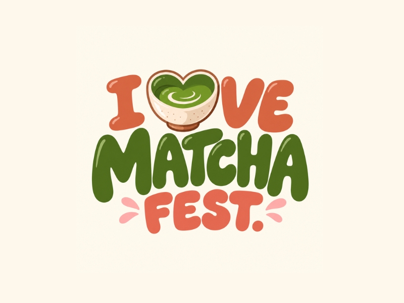 I Love Matcha Fest logo design by Michael Luutu