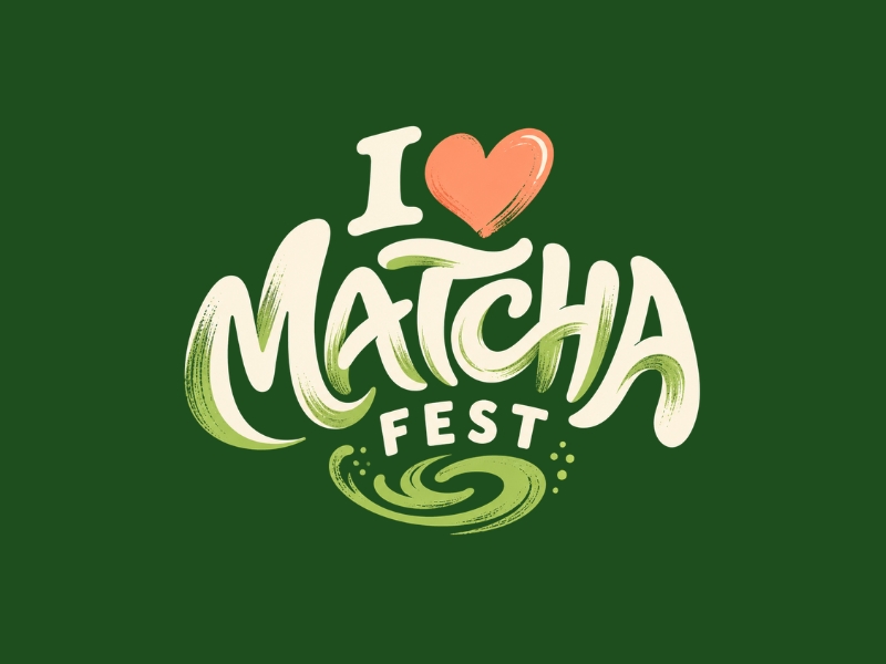 I Love Matcha Fest logo design by Michael Luutu