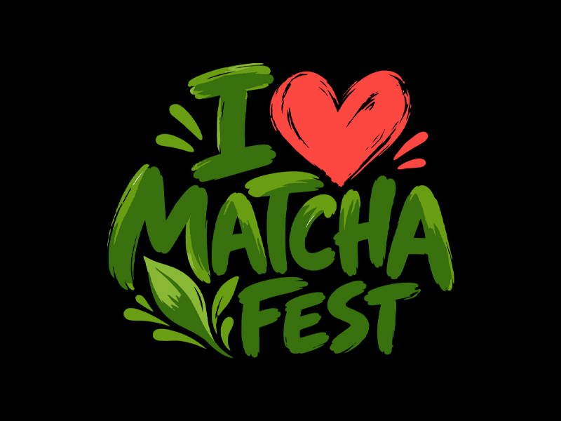 I Love Matcha Fest logo design by nikkiblue