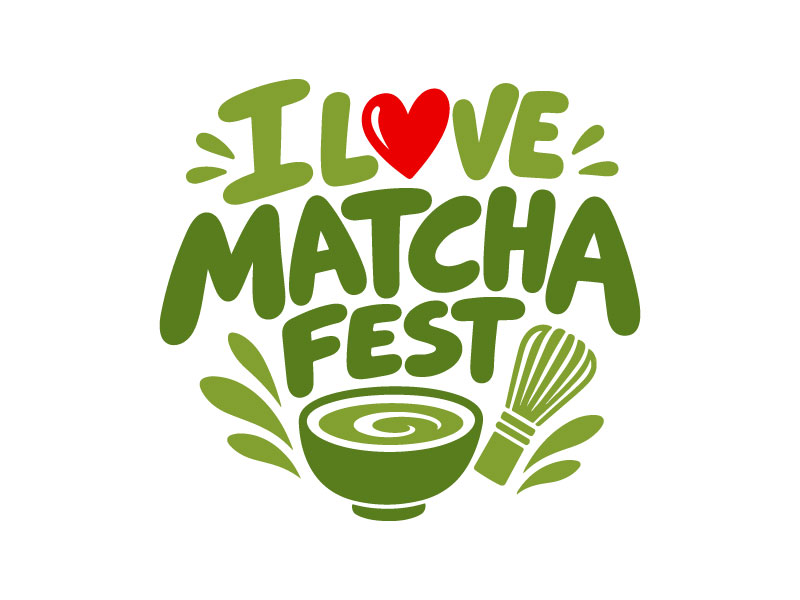 I Love Matcha Fest logo design by Bad Boy
