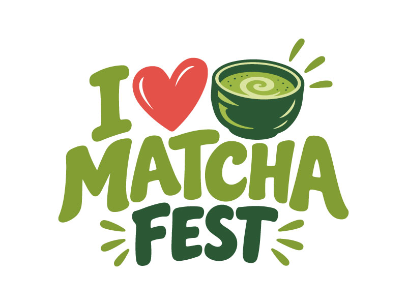 I Love Matcha Fest logo design by Bad Boy