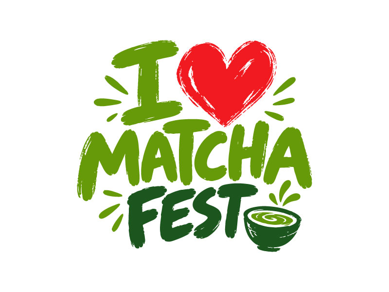 I Love Matcha Fest logo design by Bad Boy