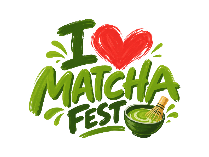 I Love Matcha Fest logo design by cwrproject