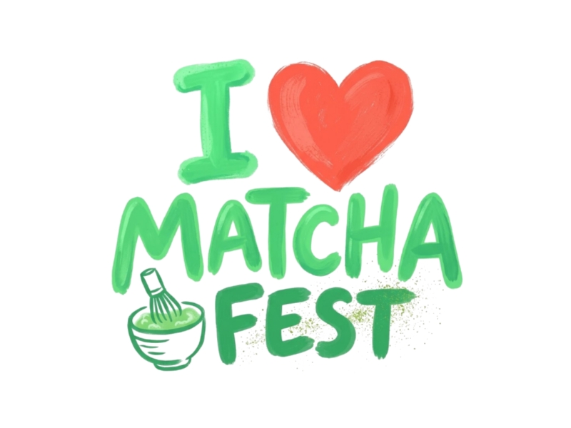 I Love Matcha Fest logo design by D_king