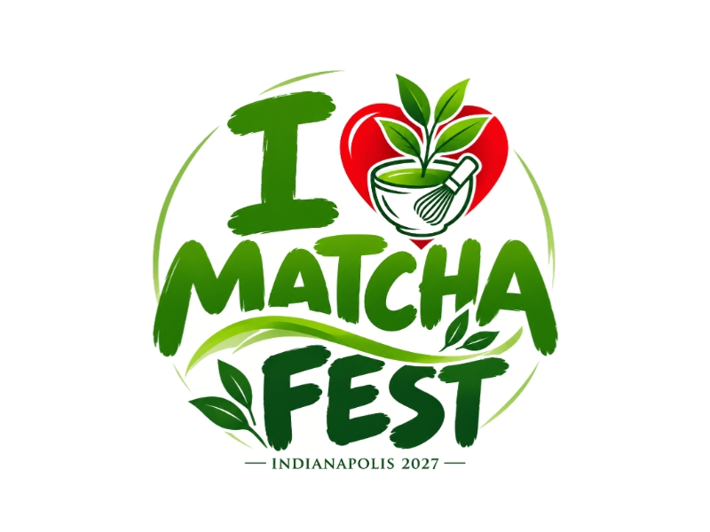 I Love Matcha Fest logo design by Charii