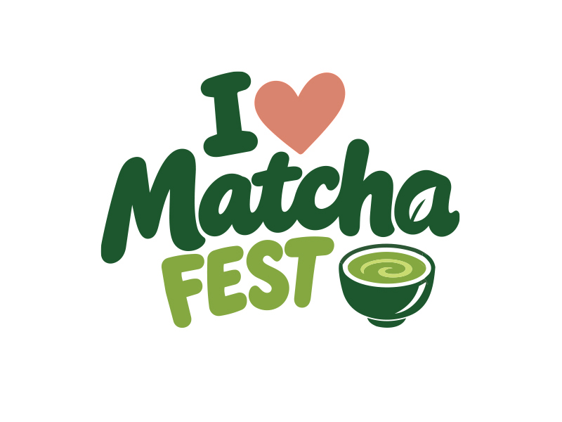 I Love Matcha Fest logo design by MarkindDesign