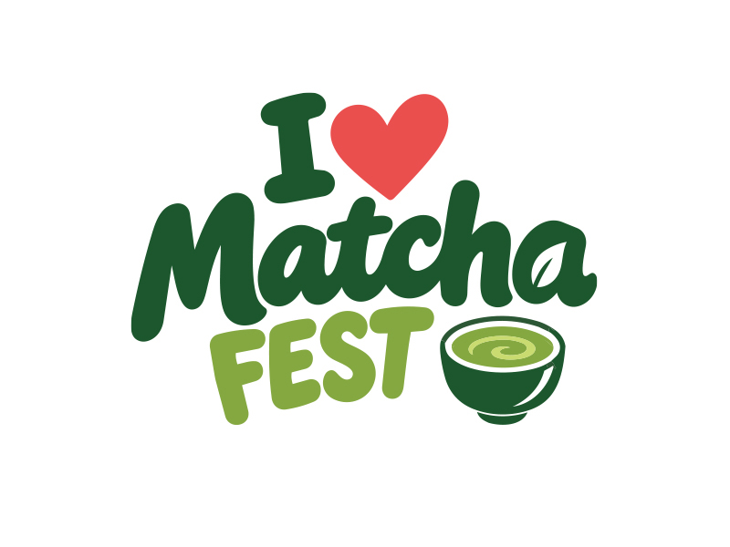 I Love Matcha Fest logo design by MarkindDesign