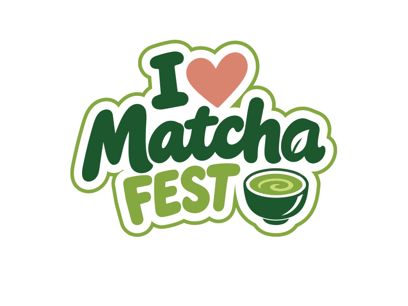 I Love Matcha Fest logo design by MarkindDesign